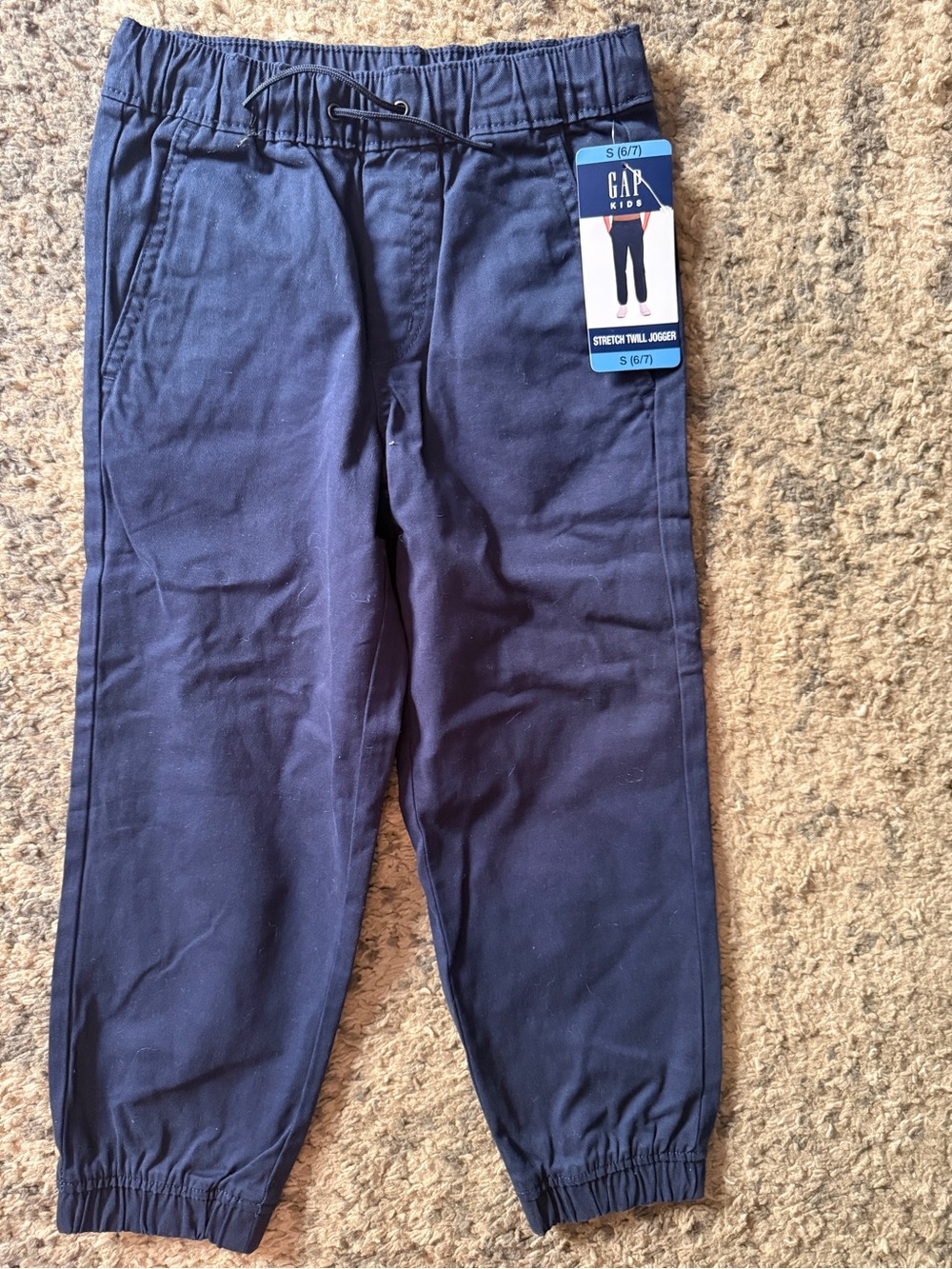 GAP Navy Stretch Twill Kids Jogger Pants